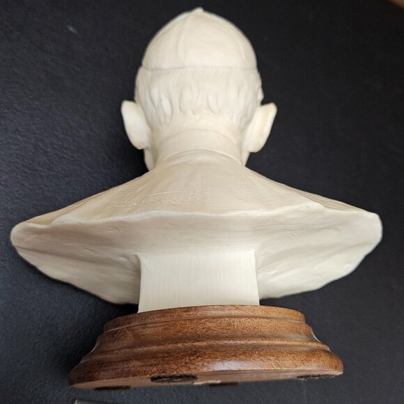A. Santini Bust of Pope John Paul II on a Wood Base - Picture 8 of 13